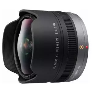 עדשה פאנסוניק Panasonic micro 4/3 lens 8mm f/3.5 Lumix G fisheye