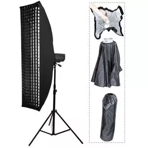 foldable umbrella stripbox 30x120cm +grid