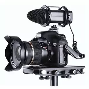 מיקרופון לוידאו Boya V02 Stereo Condenser Microphone