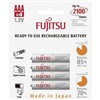 Fujitsu 4x Aaa 750 Mah White 
