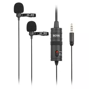 מיקרופון לוידאו Boya M1dm Dual Neck Microphone