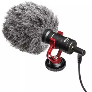 מיקרופון לוידאו Boya MM1+ Super cardioid shotgun microphoner