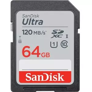 SanDisk Ultra SD64GB 120mbs SDHC UHS-I Class-10 Card