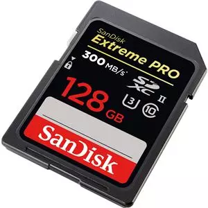 SanDisk 128GB Extreme PRO UHS-II SDXC Memory Card 300mb/s