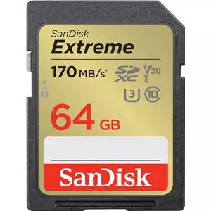Sandisk SD 64Gb 170 mbs extreme pro