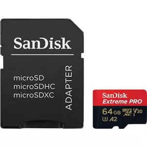 SanDisk MicroSDXC Extreme Pro 64GB 200MB/s+Adapter