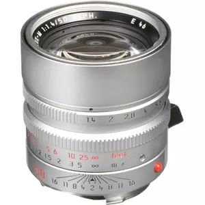 עדשה מקצועית רחבת זווית  Leica דגם: LEICA SUMMILUX 50mm f1.4 ASPH SIlver - יבואן רשמי