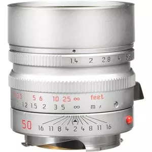עדשה מקצועית רחבת זווית  Leica דגם: LEICA SUMMILUX 50mm f1.4 ASPH SIlver - יבואן רשמי