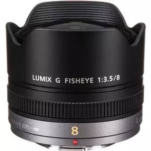 עדשה פאנסוניק Panasonic micro 4/3 lens 8mm f/3.5 Lumix G fisheye