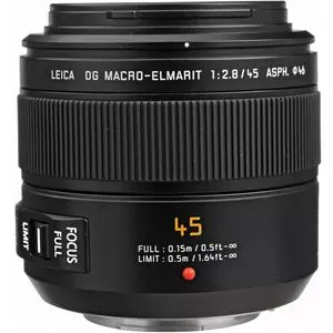 עדשת פנסוניק Panasonic micro 4/3 lens 45mm f/2.8 Leica DG Macro-Elmarit Aspherical Mega O.I.S. for Micro Four Thirds