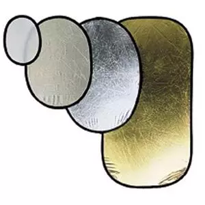 SILVER/WHITE 120CM OVAL REFLEC