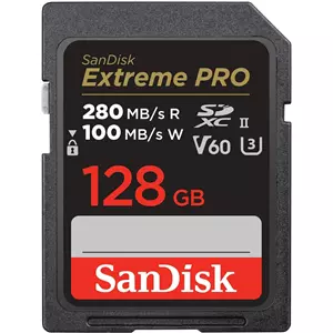 SanDisk 128GB Extreme PRO UHS-II Memory Card 280mb/s