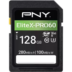 PNY SD128 Elite-X PRO60 280mbs UHS-II SDXC V60