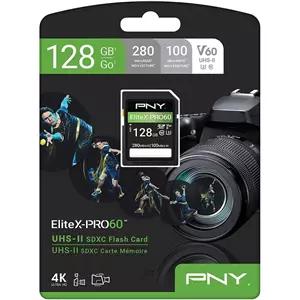 PNY SD128 Elite-X PRO60 280mbs UHS-II SDXC V60