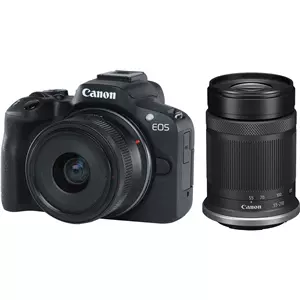 מצלמה חסרת מראה קנון Canon EOS R50 + 18-45mm + 55-210mm