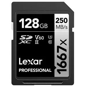 LEXAR SD128 250mbs V60 X1667