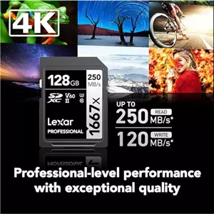 LEXAR SD128 250mbs V60 X1667
