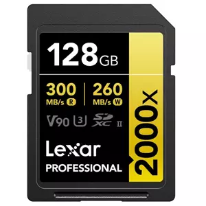 LEXAR SD128 260mbs V90 X2000