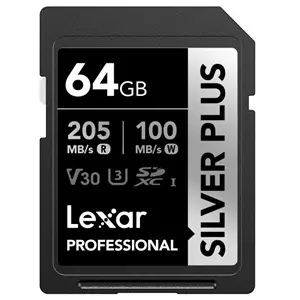 LEXAR SD64 100mbs V30 silver plus
