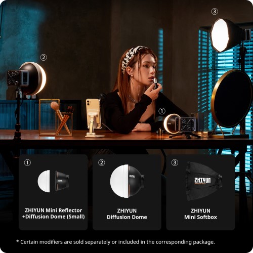ZHIYUN X60 RGB PRO MOLUS COB LIGHT - Camera | מצלמות | מצלמות וידאו