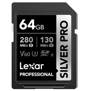LEXAR SD64 280mbs Pro Sllver V60