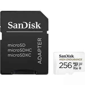 SANDISK SD256micro High Endurance 100mbs +Adapter