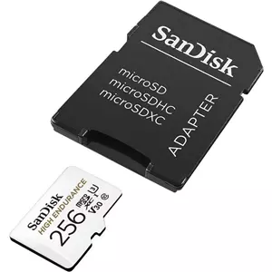 SANDISK SD256micro High Endurance 100mbs +Adapter