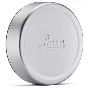Lens cap Q, E49, aluminium, silver anodized finish