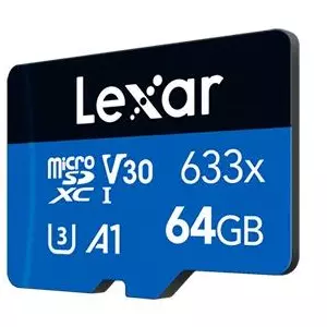 Lexar Blue Plus 64GB microSDXC 633x UHS-I Card