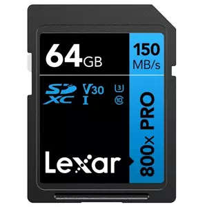 LEXAR SD64GB 800x 150mbs Pro SDHC UHS-I