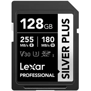 LEXAR SD128 180mbs V30 silver plus